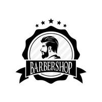 modelo de vetor de logotipo de barbearia v1