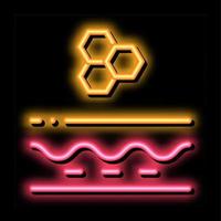 estrutura de partículas de ilustração de ícone de brilho neon creme vetor