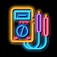 ilustração do ícone de brilho neon do painel de controle elétrico vetor