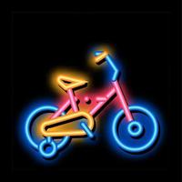 ilustração de ícone de brilho neon de bicicleta esportiva vetor