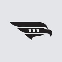 pássaro abstrato, design de logotipo de símbolo de aeronaves. vetor