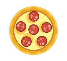 ilustração vetorial isolada de desenhos animados de pizza vetor