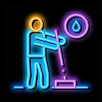 ilustração de ícone de brilho neon de lavagem humana vetor