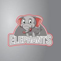 distintivo de design de ilustração de elefante vetor