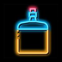 ilustração de ícone de brilho neon de garrafa de bebida alcoólica vetor