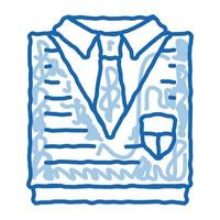 conceito de uniforme da academia doodle ilustração desenhada à mão vetor