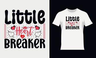 pequeno design de t-shirt svg dos namorados do disjuntor do coração. design de camiseta de tipografia do dia dos namorados vetor