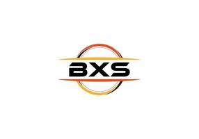 logotipo da forma da mandala da realeza da letra bxs. logotipo da arte do pincel bxs. logotipo bxs para uma empresa, negócios e uso comercial. vetor
