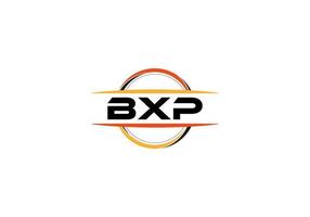 logotipo de forma de mandala de royalties de carta bxp. logotipo da arte do pincel bxp. logotipo bxp para uma empresa, negócios e uso comercial. vetor