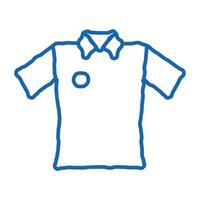 ícone de doodle de camiseta de críquete ilustração desenhada à mão vetor