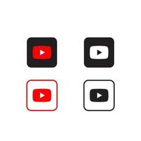 ilustração do youtube para logotipo ou ícone vetor