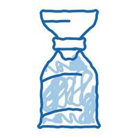saco de ar para ilustração desenhada à mão do ícone do doodle asmático vetor