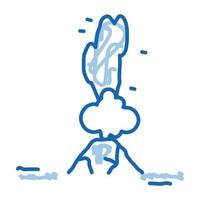 ícone de doodle de gêiser de água ilustração desenhada à mão vetor