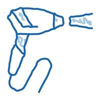 depilação laser ícone doodle ilustração desenhada à mão vetor