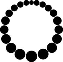vetor de ícone de pérola. sinal de ilustração de colar. símbolo de joia. logotipo da gema.