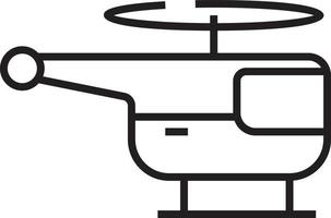 ícones de pessoas de ícone de transporte de helicóptero com estilo de contorno preto. veículo, símbolo, transporte, linha, estrutura de tópicos, automático, estação, viagem, automóvel, editável, pictograma, isolado. ilustração vetorial vetor