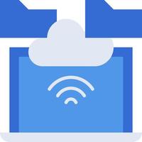 coleção de ícones de tecnologia de dados em nuvem com estilo duotônico azul. computação, diagrama, download, arquivo, pasta, gráfico, laptop . ilustração vetorial vetor