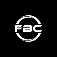 design de logotipo de carta fbc na ilustração. logotipo vetorial, desenhos de caligrafia para logotipo, pôster, convite, etc. vetor