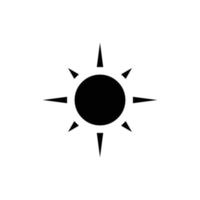 ilustração vetorial de ícone plano simples de sol vetor