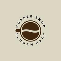 design de ilustração de modelo de vetor de logotipo de xícara de café, rótulo, ícone