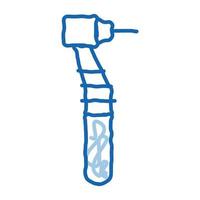 estomatologia dentista alargador doodle ícone mão desenhada ilustração vetor