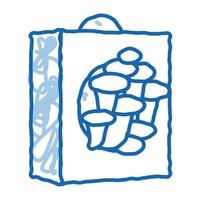 ilustração de contorno do vetor do ícone do kit de cultivo em casa da fazenda de cogumelos