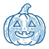 ícone de doodle de abóbora de halloween ilustração desenhada à mão vetor