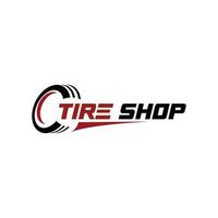 logotipo do pneu, ilustração em vetor design de logotipo de loja de pneus. ícone de loja de logotipo de pneu, ícone simples de pneu de carro