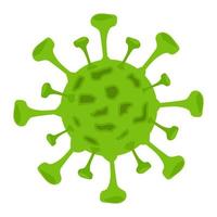ícone de doença coronavírus verde