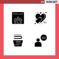 conjunto de sinais de símbolos de ícones de interface do usuário modernos para limpeza de negócios, crescimento, elementos de design de vetores editáveis favoritos de limpeza