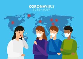 banner médico de coronavírus vetor