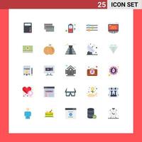 25 ícones criativos, sinais e símbolos modernos de elementos de design de vetores editáveis de cobrança de design de crédito de edição de campanha