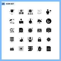 25 ícones criativos, sinais e símbolos modernos de avatar humano, pessoas, dados editáveis, elementos de design vetorial vetor