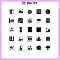 25 ícones criativos, sinais e símbolos modernos de drenagem de informações, drenagem não-fumante, elementos de design de vetores editáveis de banheiro