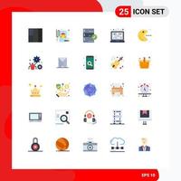 25 ícones criativos, sinais e símbolos modernos de diversão, verifique a programação do pacman, elementos de design vetorial editáveis vetor