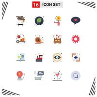 16 ícones criativos, sinais e símbolos modernos de medição de moedor de palavras-chave, benchmarking, amor, pacote editável de elementos de design de vetores criativos