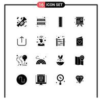 16 ícones criativos, sinais modernos e símbolos de elementos de design de vetores editáveis de leitura de instagram de escala de mesa