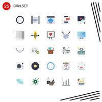25 ícones criativos sinais e símbolos modernos de elementos de design de vetores editáveis de alta interface móvel de notícias da web