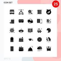 25 ícones criativos sinais e símbolos modernos de segurança de bug de entrega de bebê hospedando elementos de design de vetores editáveis