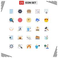 25 ícones criativos, sinais e símbolos modernos de desenho de ponto, usuário, divisão, gerenciamento, elementos de design de vetores editáveis