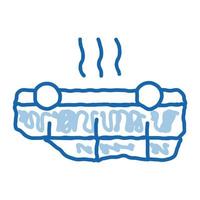 ícone de rabisco de carro invertido ilustração desenhada à mão vetor