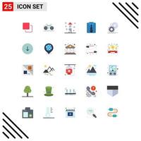 conjunto de 25 sinais de símbolos de ícones de interface do usuário modernos para instalar elementos de design de vetores editáveis de dia dos pais de fogos de artifício de cd