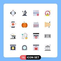 16 ícones criativos sinais e símbolos modernos de servidor de informações móveis de comida pacote editável de elementos de design de vetores criativos