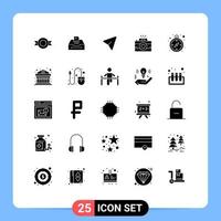 25 ícones criativos, sinais modernos e símbolos de navegação, bússola, fotografia, imagem, vetoriais editáveis, elementos de design vetor