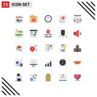25 ícones criativos, sinais e símbolos modernos de decoração, informações de folha de alerta de documento, elementos de design de vetores editáveis