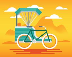 Ilustração de Trishaw vetor