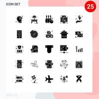 pacote de ícones vetoriais de estoque de 25 sinais e símbolos de linha para monitor de dinheiro boliche kpi jogar elementos de design de vetores editáveis