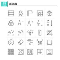 25 conjunto de ícones de design de fundo vetorial vetor