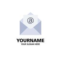 e-mail correio modelo de logotipo comercial aberto cor plana vetor