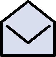 mensagem de correio comercial abra modelo de banner de ícone de vetor de ícone de cor plana